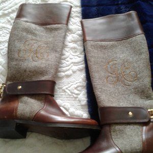 Designer Hand made boots Couture from Spain's size 8  unique natural material